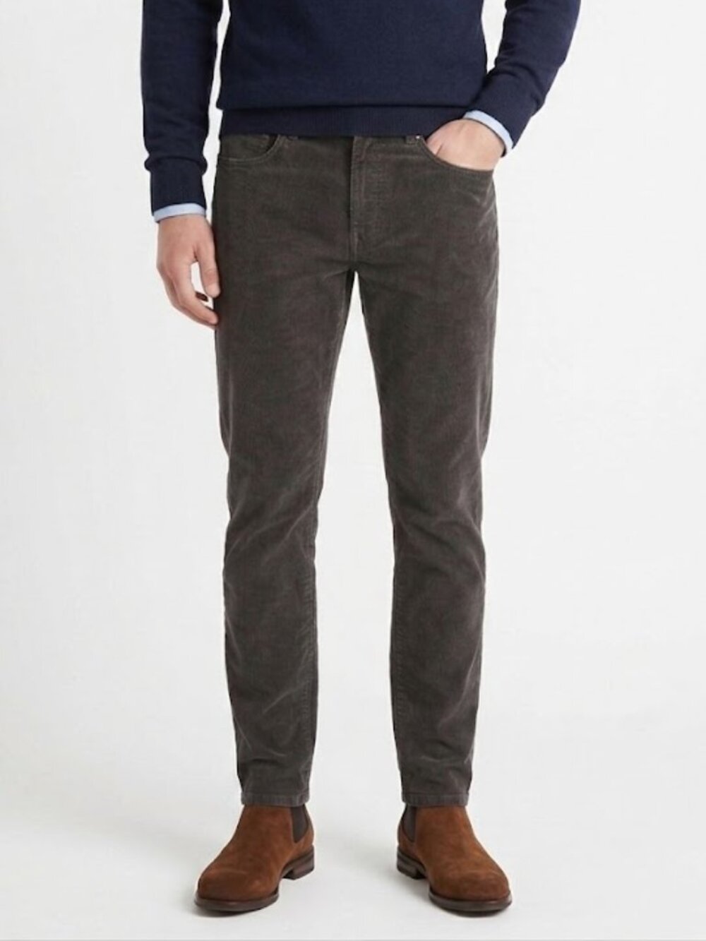 J.Crew 770 Straight Fit Corduroy Pants Charcoal Gray 5 Pocket Size 29/30